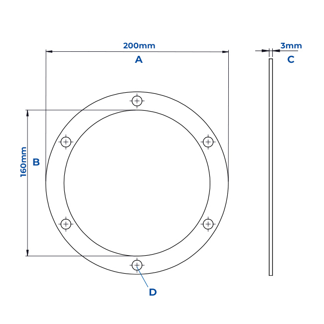 GUIA JUNTA DE VEDAÇÃO 06 FUROS